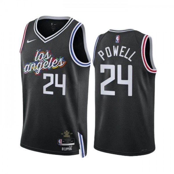 Los Angeles Clippers Trikot Norman Powell 24 Nike 2022-23 City Edition Schwarz Swingman - Herren